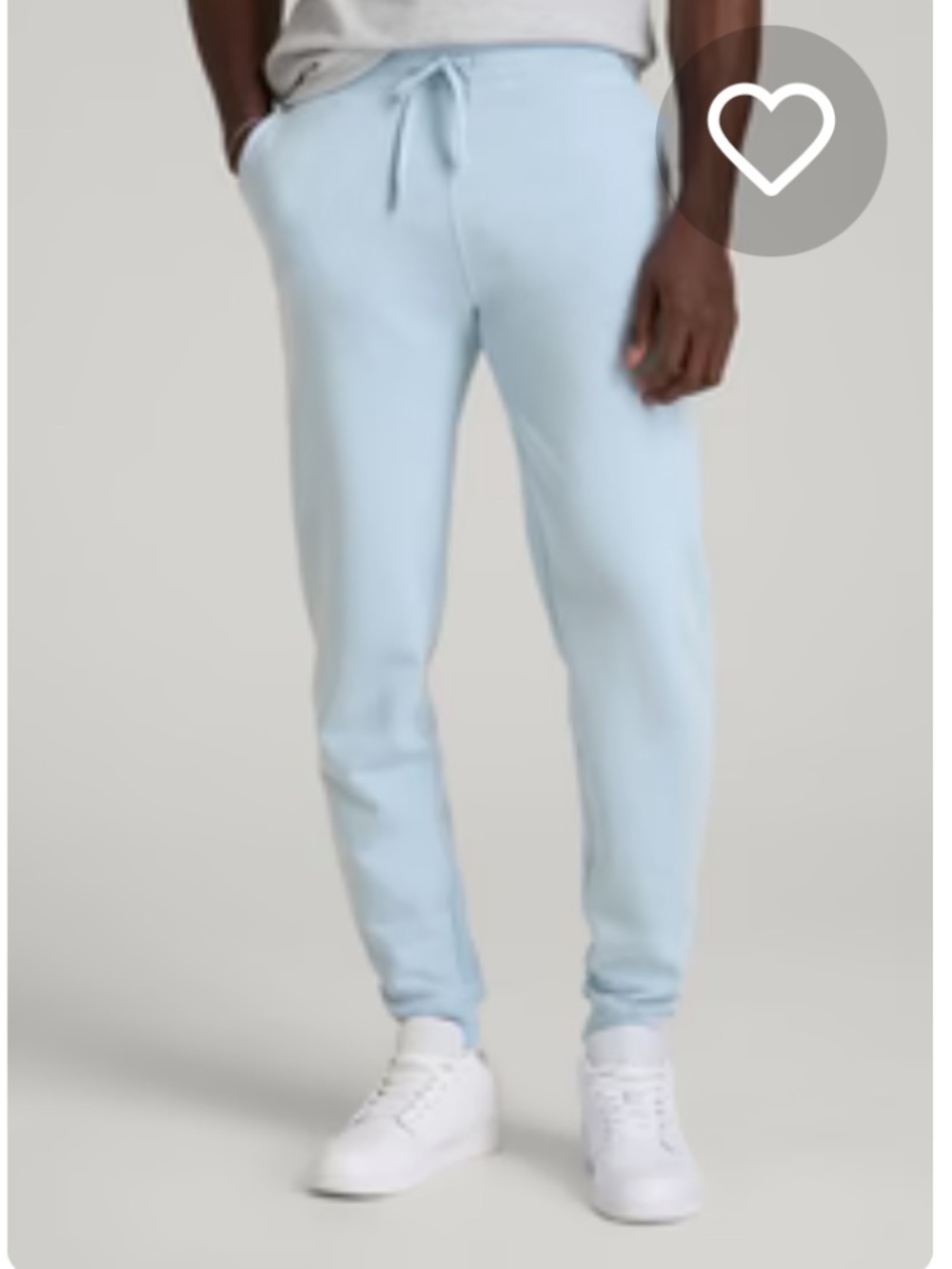 American Tall Light Blue Men's Jogger Pants - Small Tall